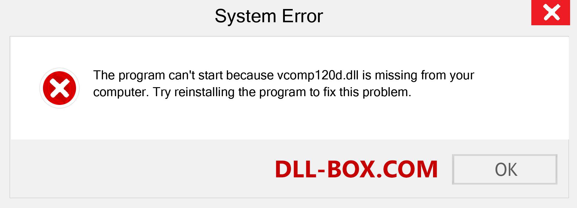  vcomp120d.dll file is missing?. Download for Windows 7, 8, 10 - Fix  vcomp120d dll Missing Error on Windows, photos, images